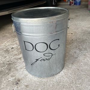 Harry Barker Dog Food storage tin, silver
